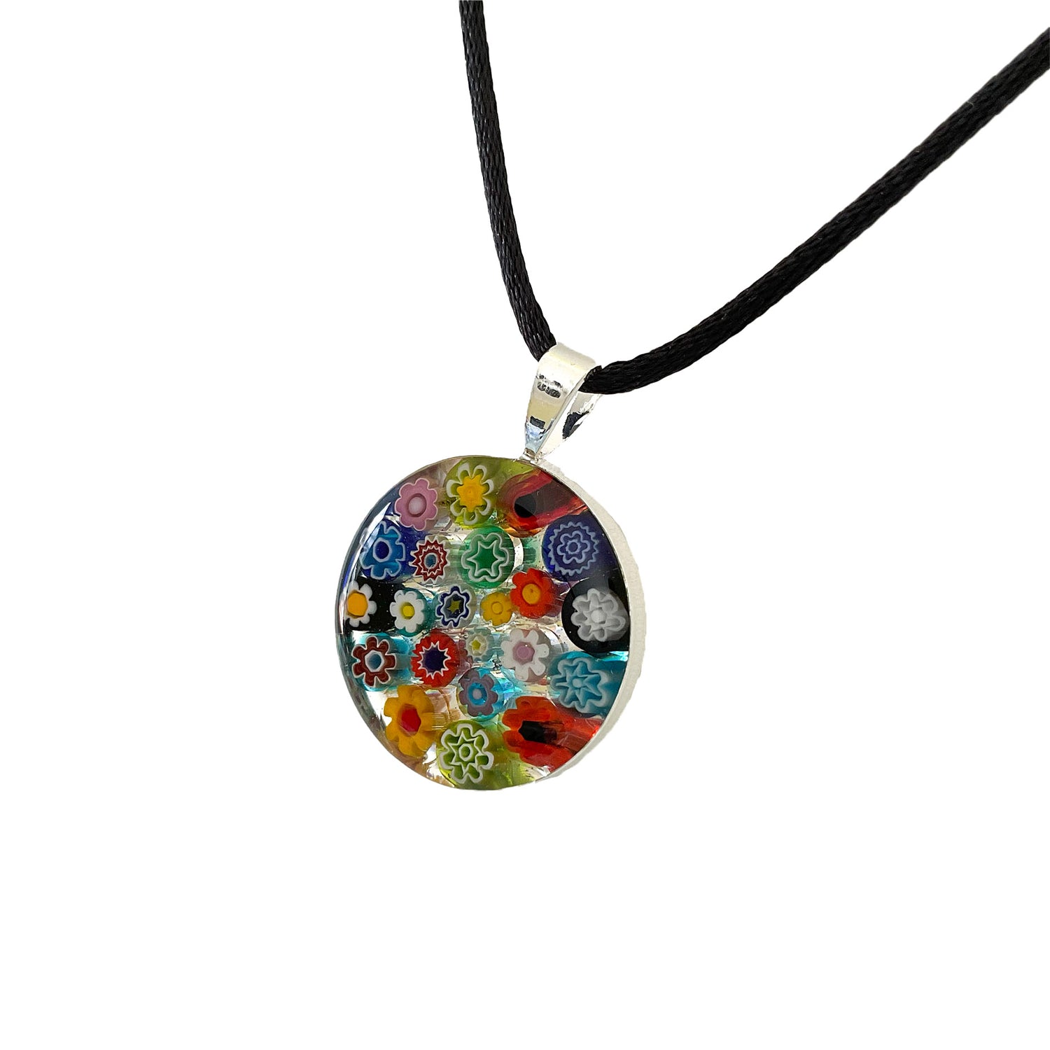 Murano glass and millefiori pendants and necklaces