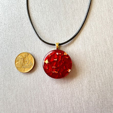 Murano plate glass pendants with gold chain