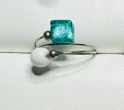 Small bead and wire ring