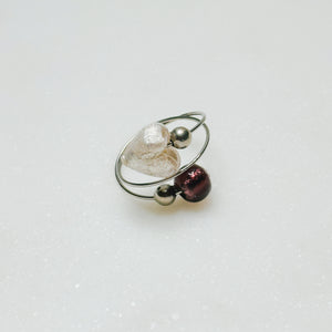 Small bead and wire ring