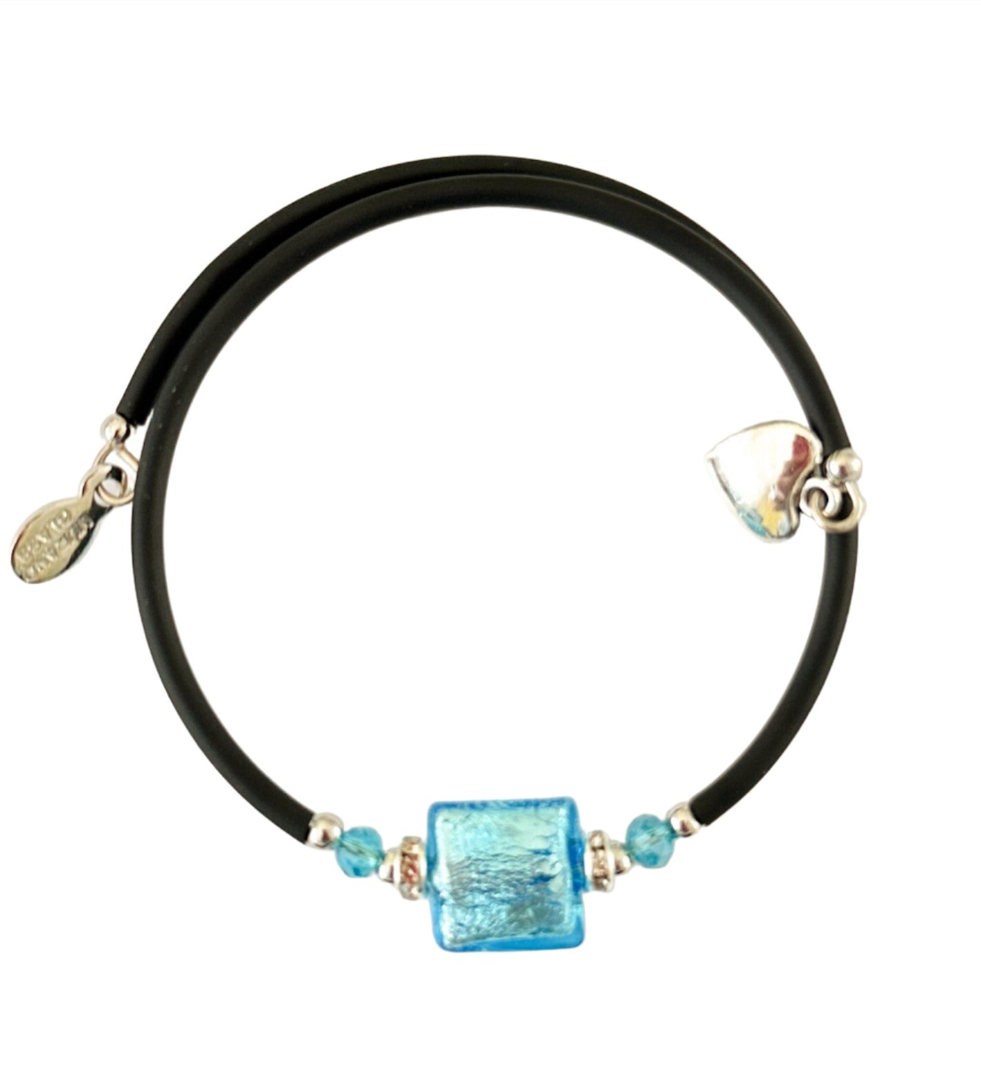 Murano square bead bracelet