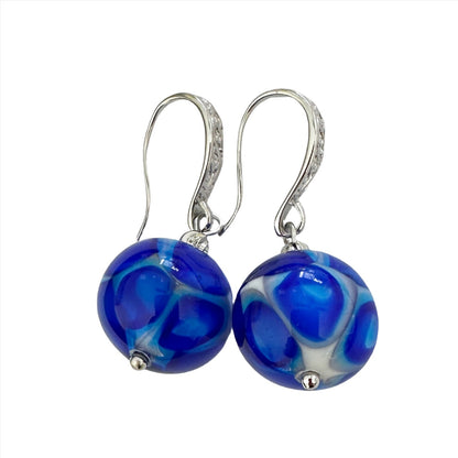 Ercole Moretti transparent millefiori earrings 16mm