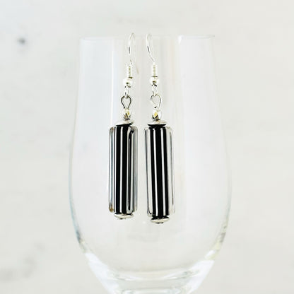 Murano furnace glass lantern earrings