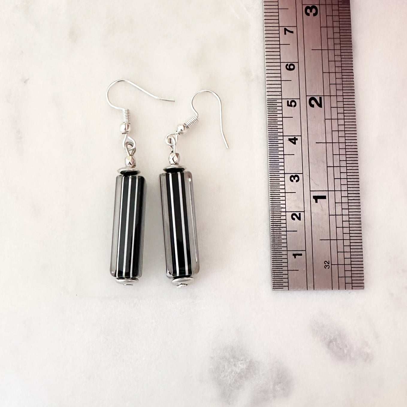 Murano furnace glass lantern earrings