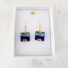 Murano square drop earrings