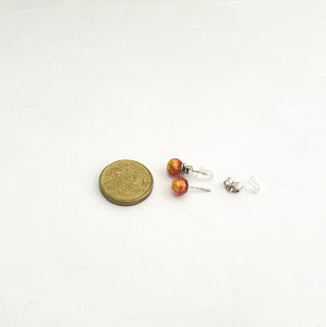 Murano Glass 6mm small bead sterling silver stud earring