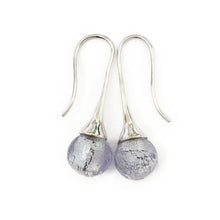 Murano Glass bead drop earrings - silver trumpet hook
