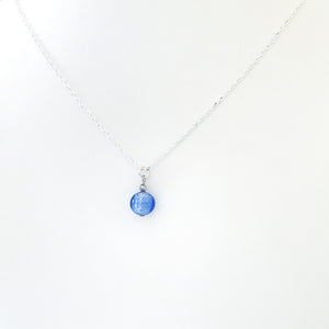 Murano Glass single bead pendant in silver
