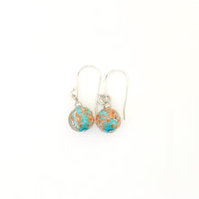 Murano Glass bead drop earrings sterling silver