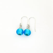 Murano Glass bead drop earrings sterling silver
