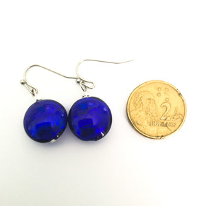 Murano glass disc bead earrings